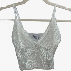 Princess Polly Ruffle Lace Crop Top